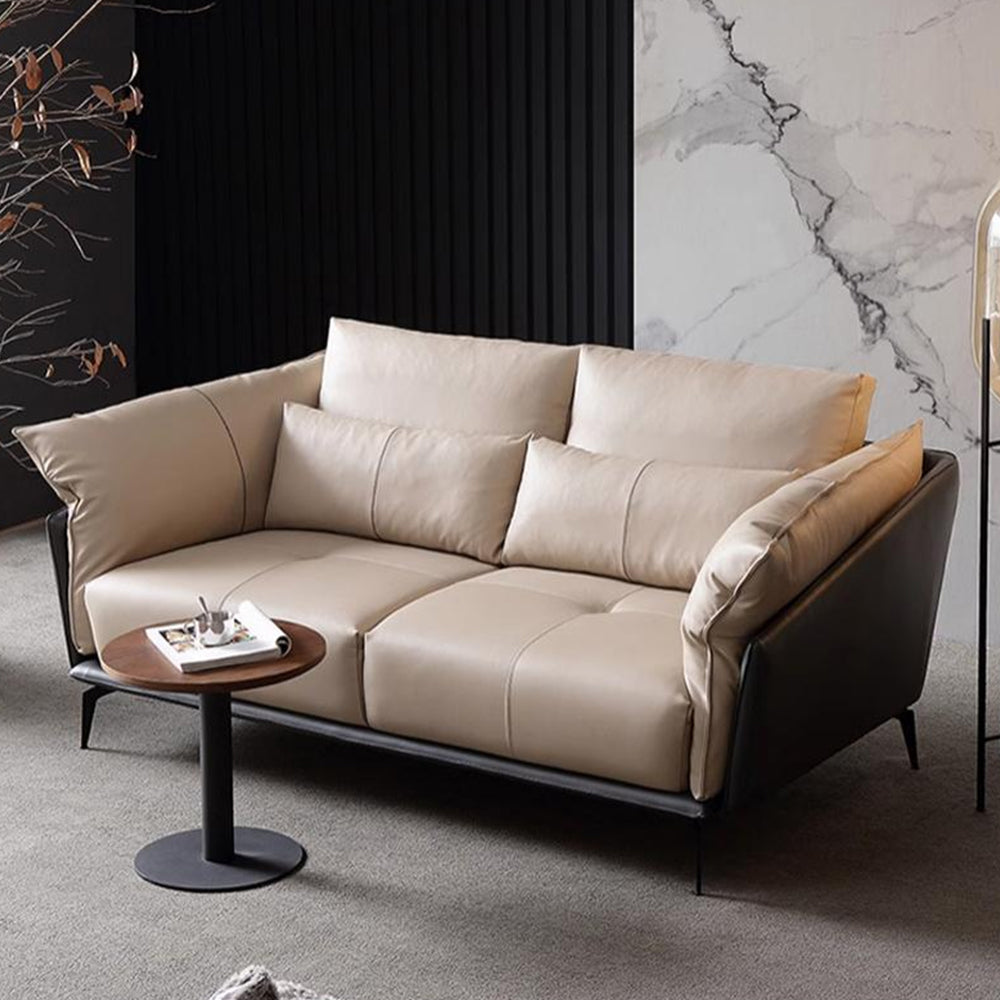 LUXORA S1235 210CM Length Microfiber Leather Fabric Sofa Solid Wood Frame