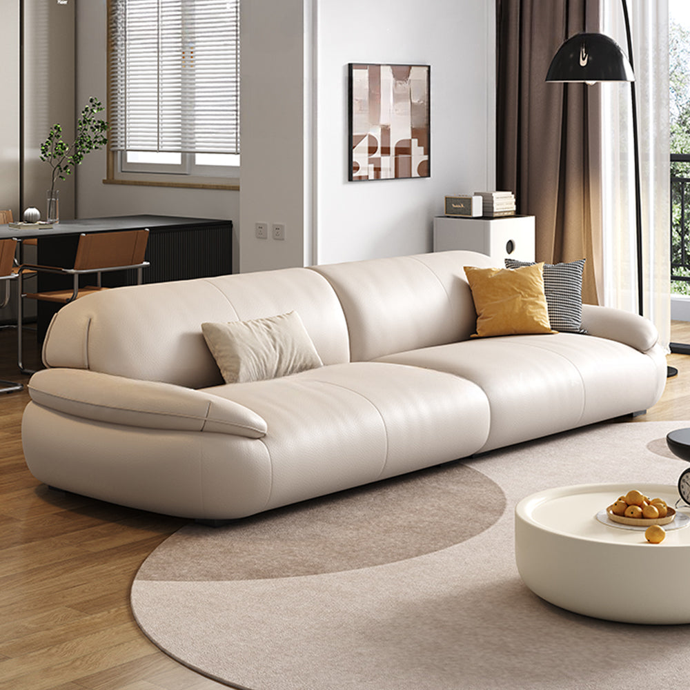 LUXORA S1305 220/250cm Length Microfiber Leather Fabric Sofa Solid Wood Frame