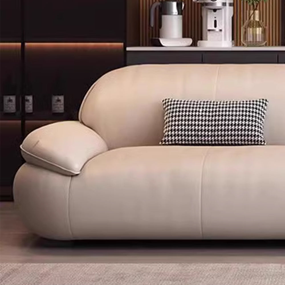 LUXORA S1305 220/250cm Length Microfiber Leather Fabric Sofa Solid Wood Frame