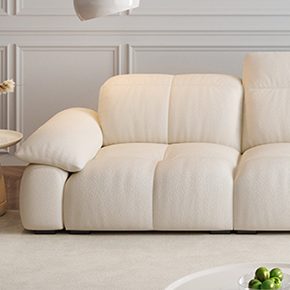 LUXORA S1306 230/260cm Length Microfiber Leather Fabric Sofa Solid Wood Frame