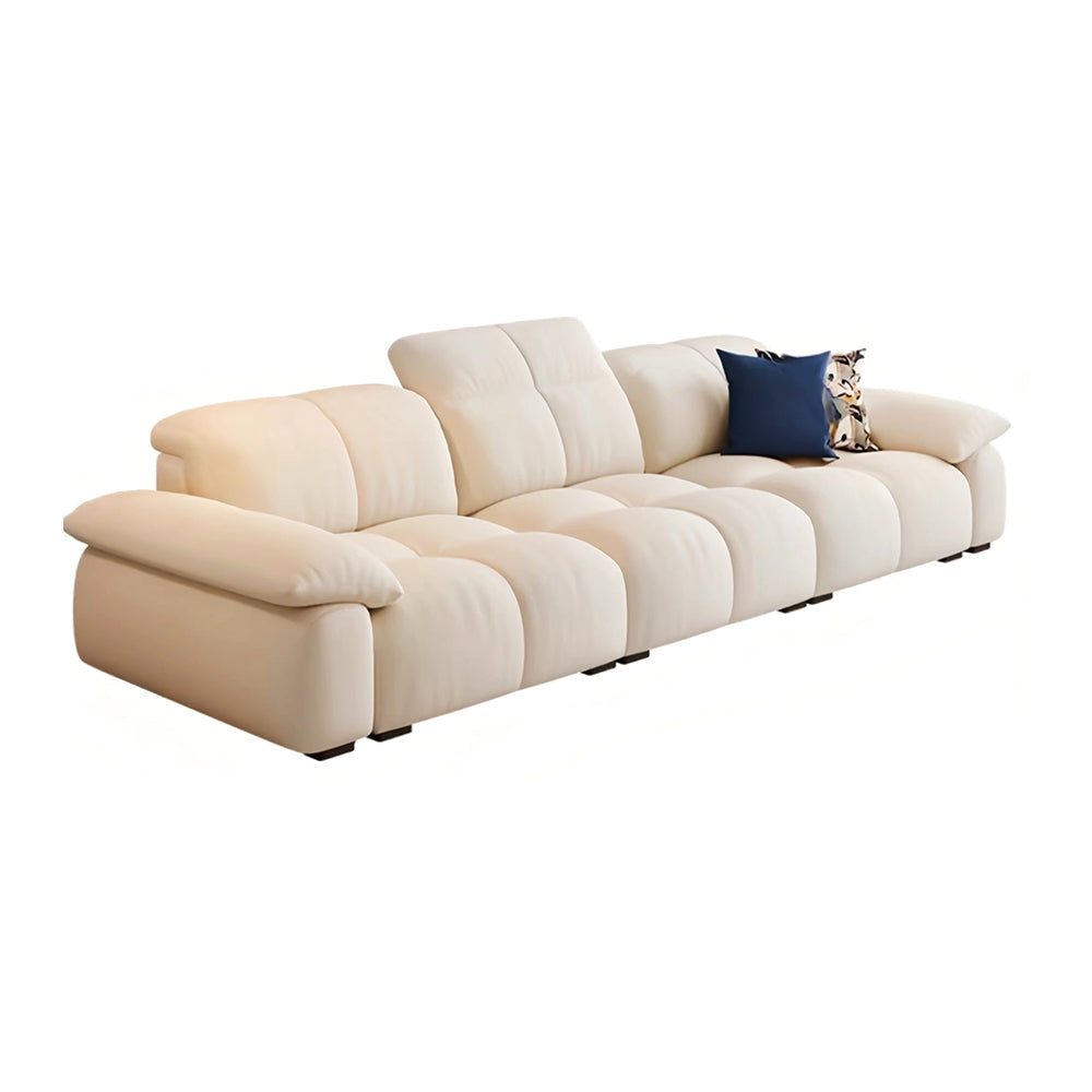 LUXORA S1306 230/260cm Length Microfiber Leather Fabric Sofa Solid Wood Frame