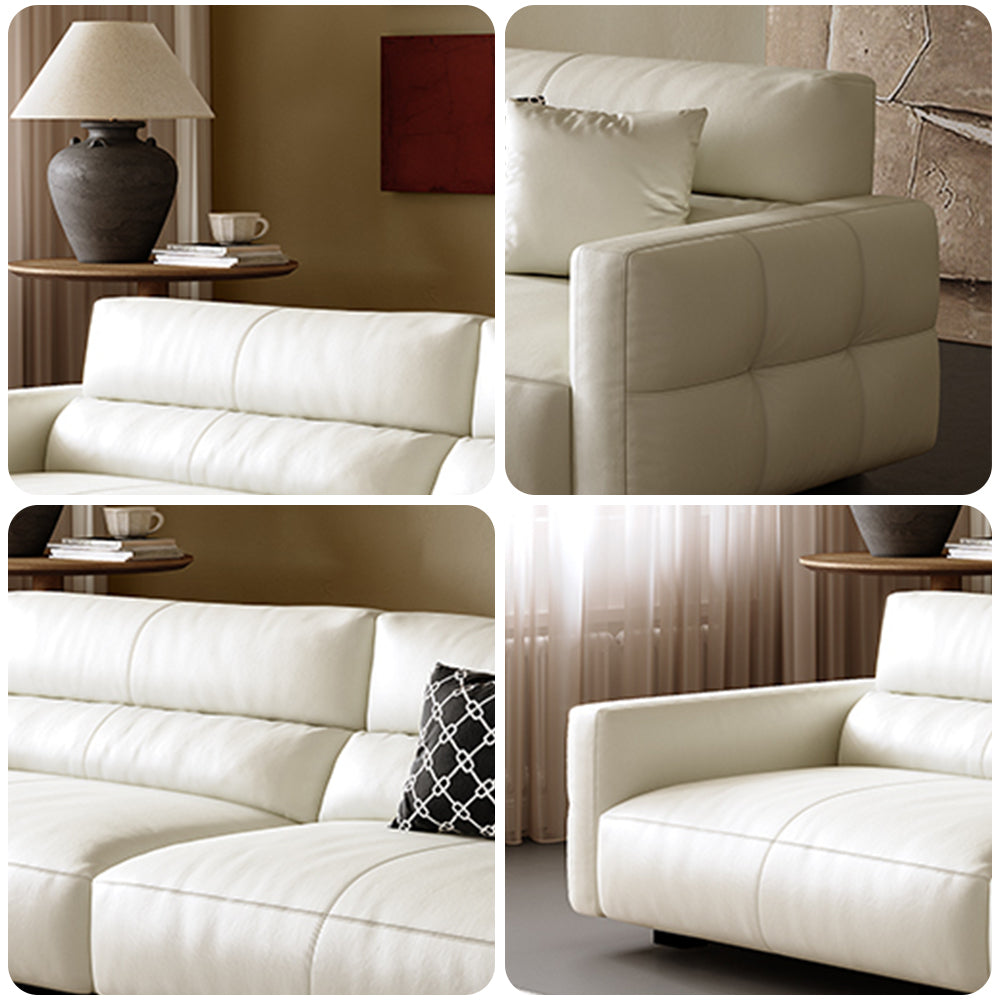 LUXORA S1311 180/200cm Length Microfiber Leather Fabric Sofa Solid Wood Frame