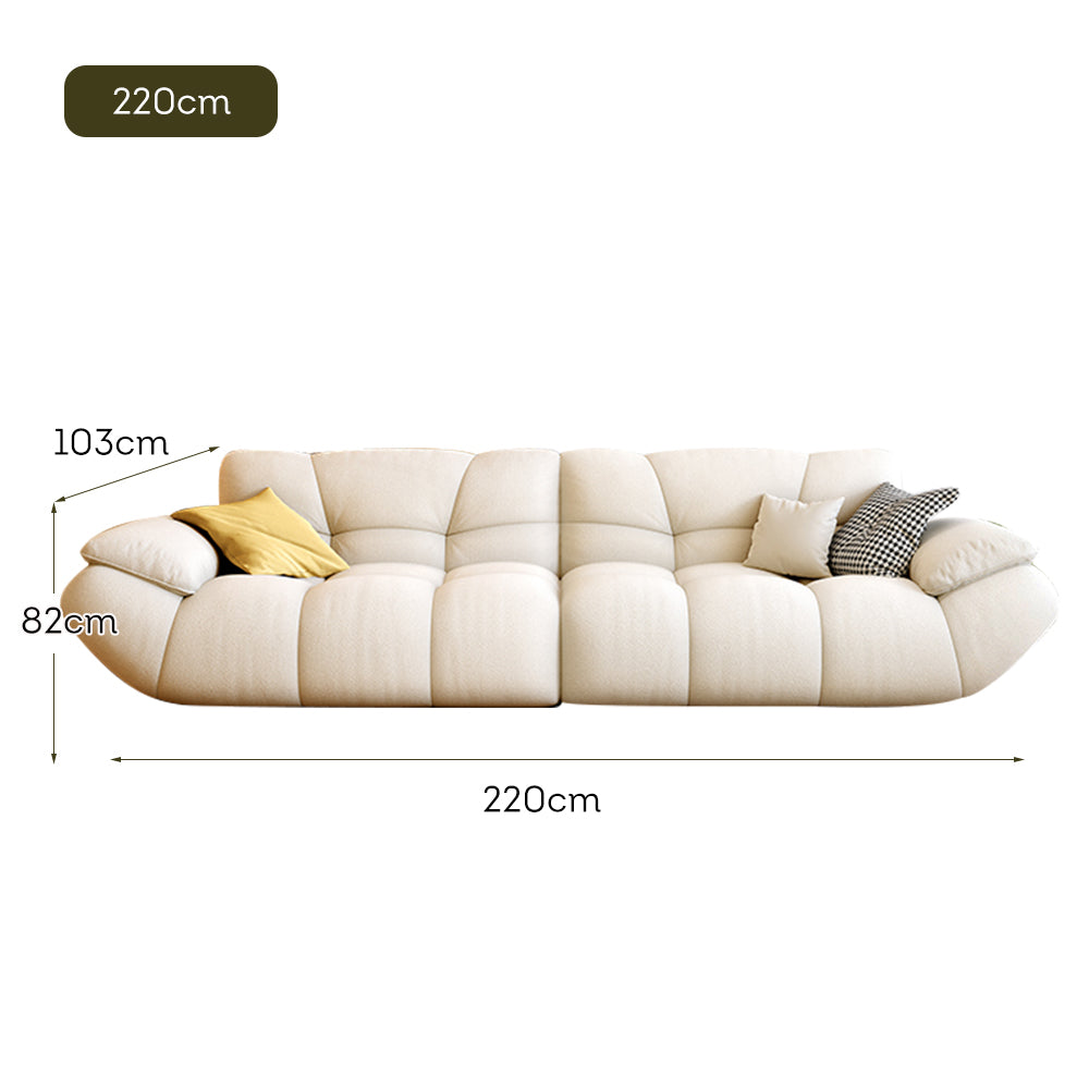 LUXORA S1317 220/250cm Length Tech Fabric Sofa Solid Wood Frame