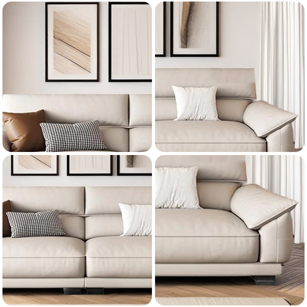 LUXORA S1371 250/280cm Length Faux Leather Sofa Solid Wood Frame