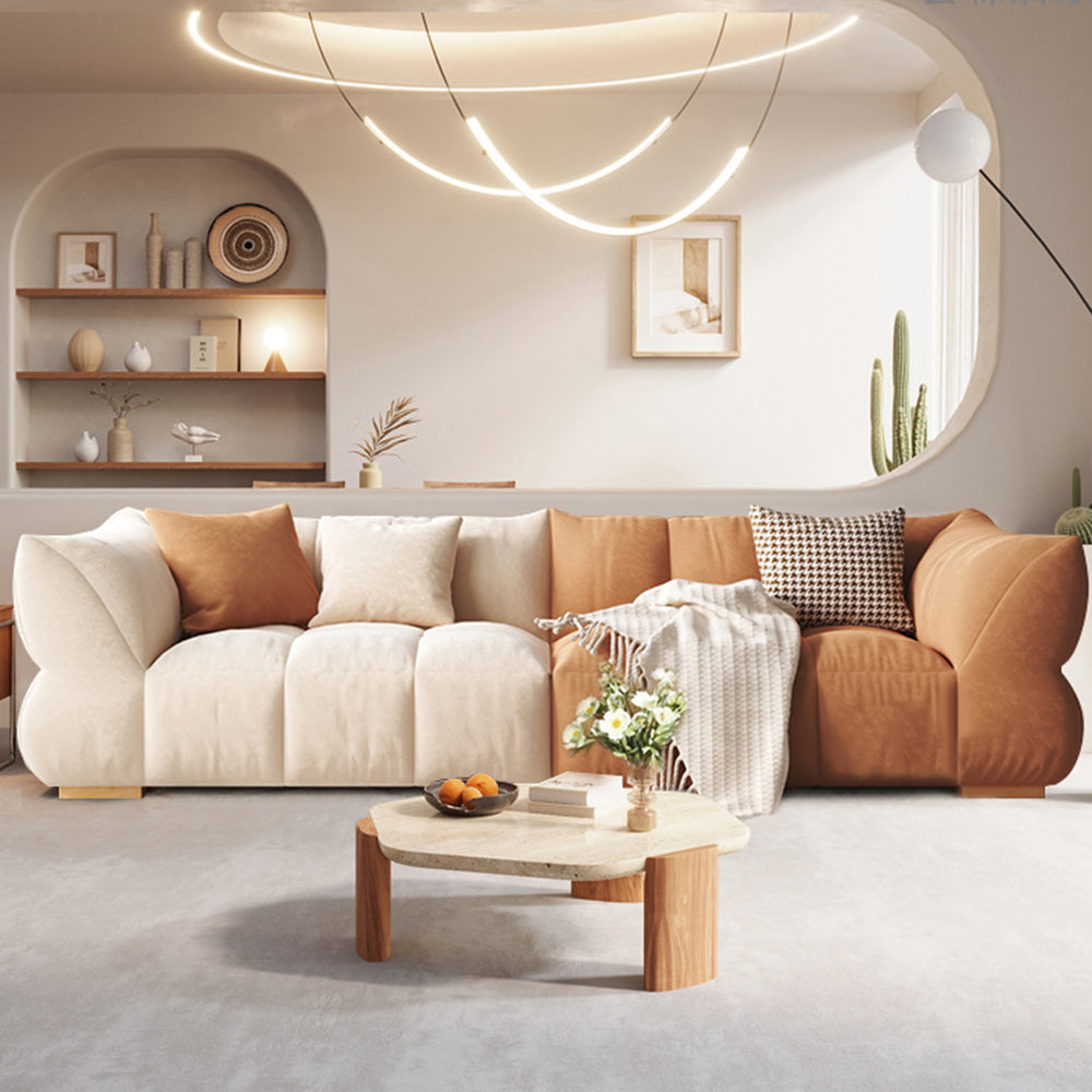 LUXORA S1386 Fashionable Minimalist Style Solid Wood Sofa 170-210cm High-Tech Fabric