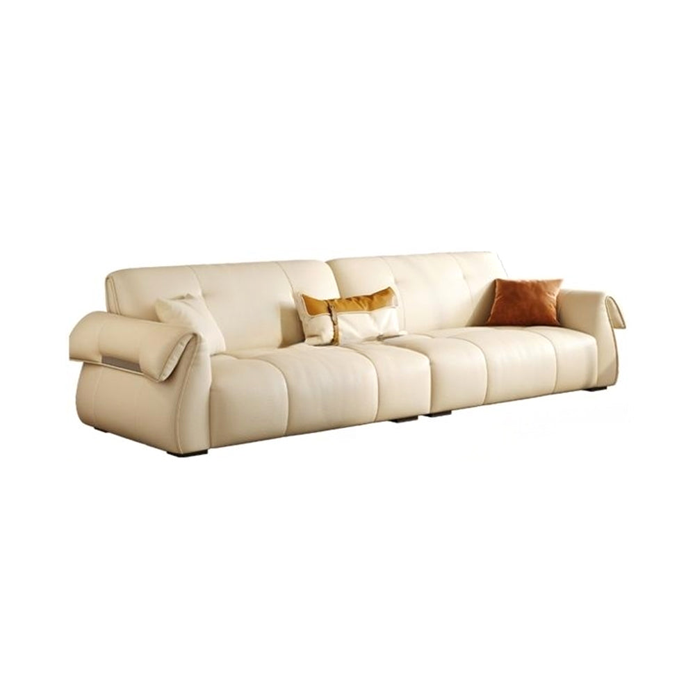 LUXORA S1408 220/250cm Length Microfiber Leather Fabric Sofa Solid Wood Frame