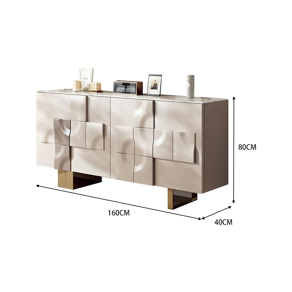 LUXORA SC1023 140/160CM  Light Luxury Stone Countertop Sideboard