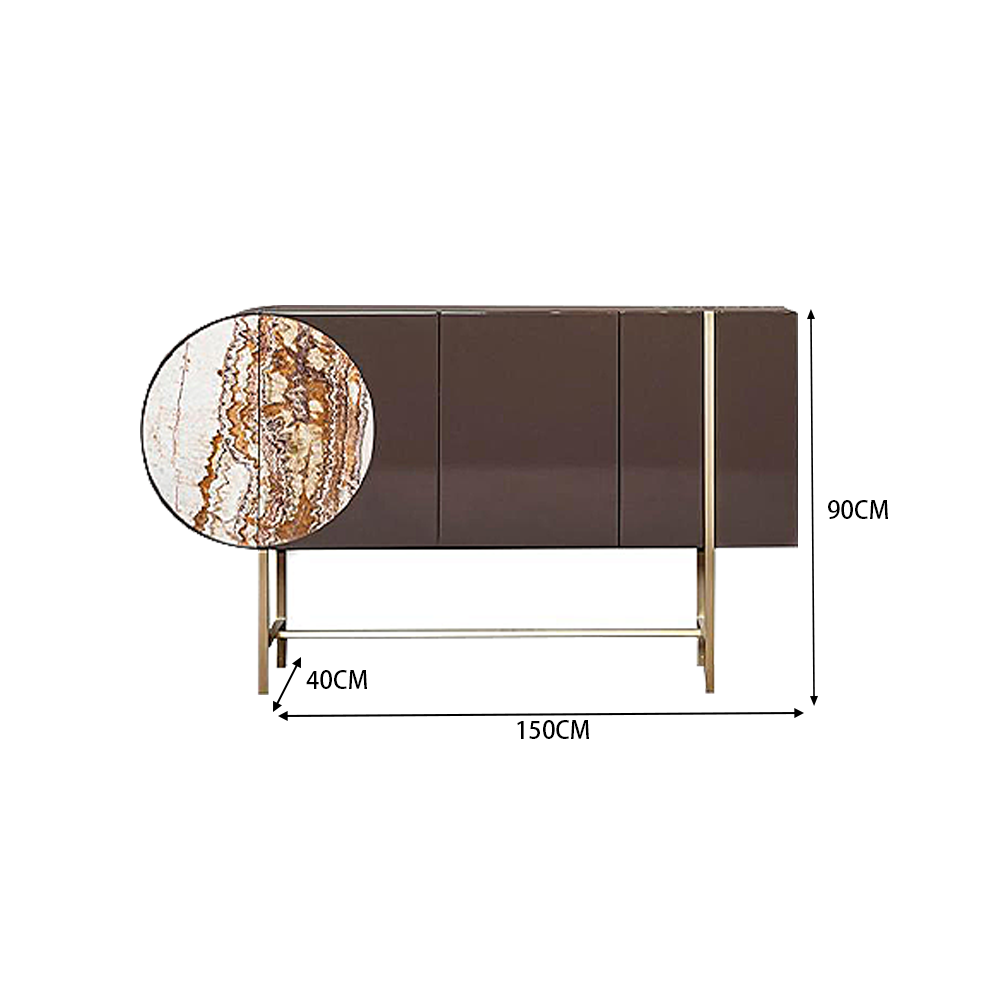 LUXORA SC1025 150CM Modern Minimalist Rock Slab Countertop Dining Sideboard