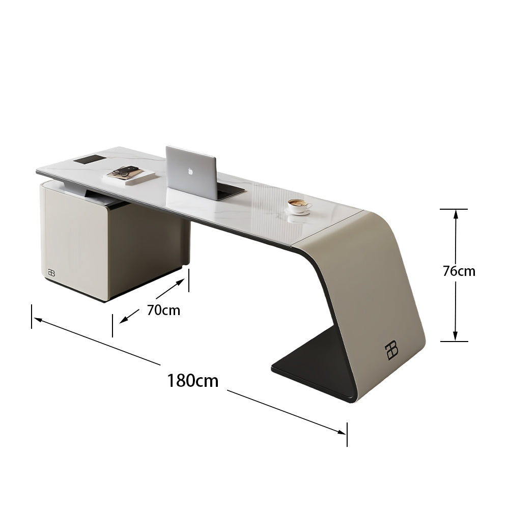 LUXORA WD1002 180/200/220/240cm Minimalist Style Sintered Stone Desk