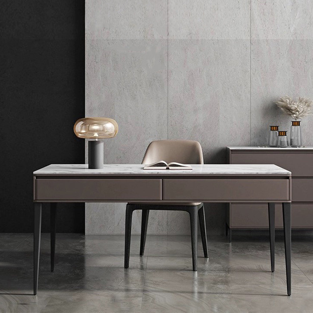 LUXORA WD1003 120/140/160cm Length Office Desk With Drawer Sintered Stone Tabletop