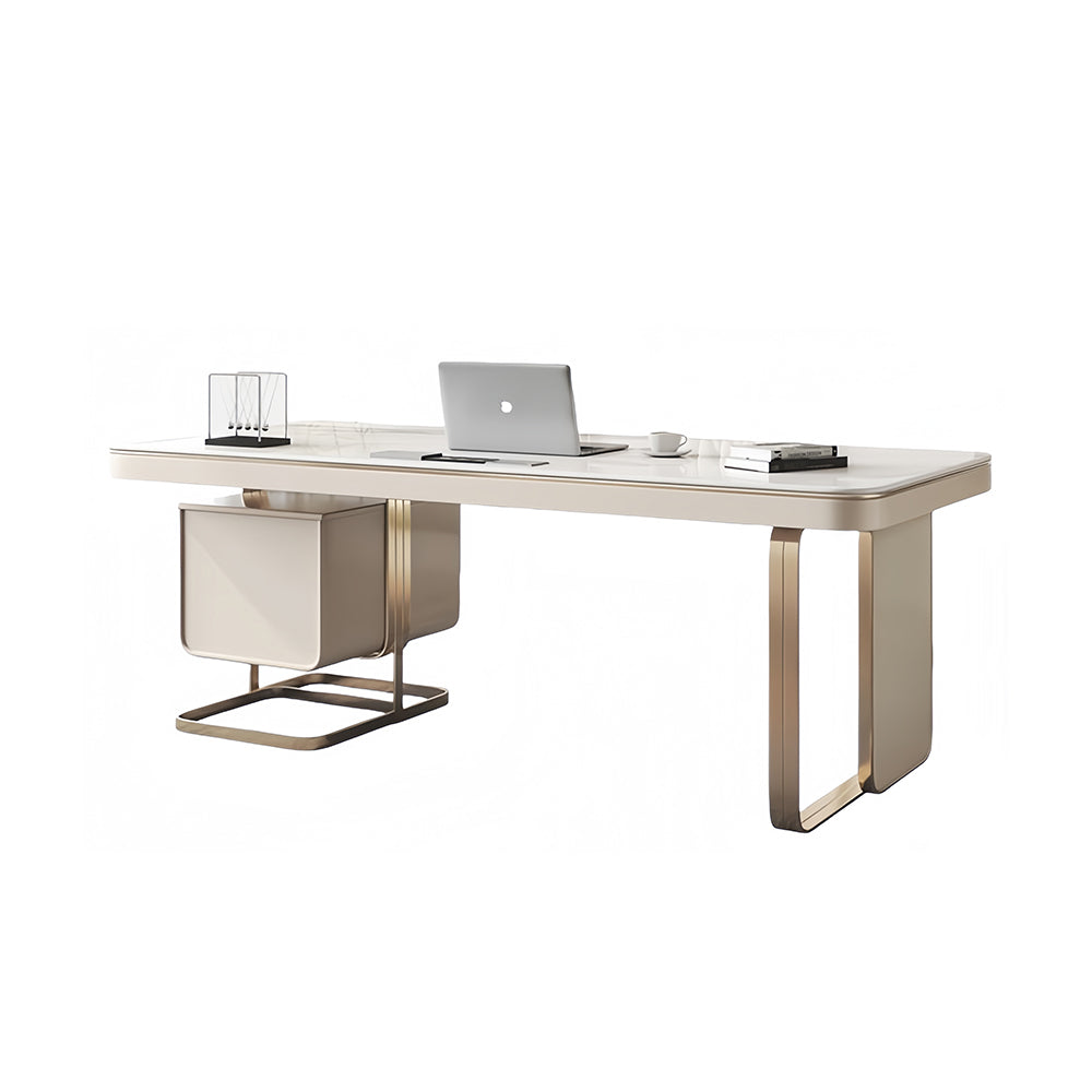 LUXORA WD1017 140/160/180/200cm Length Office Desk Sintered Stone Tabletop