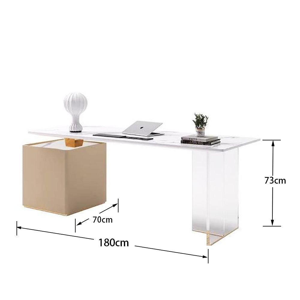 LUXORA WD1023 140/160/180cm Minimalist Style Sintered Stone Desk