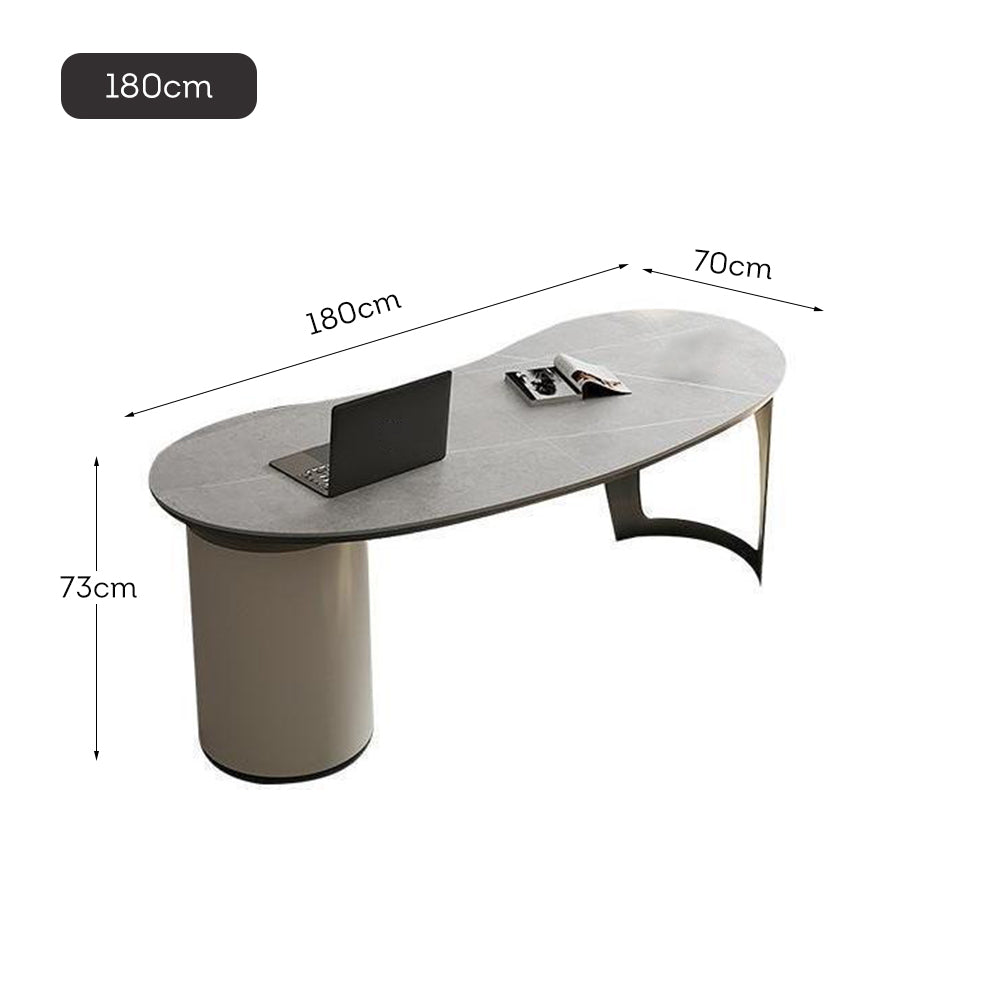LUXORA WD1024 140/160/180cm Length Office Desk Sintered Stone Tabletop