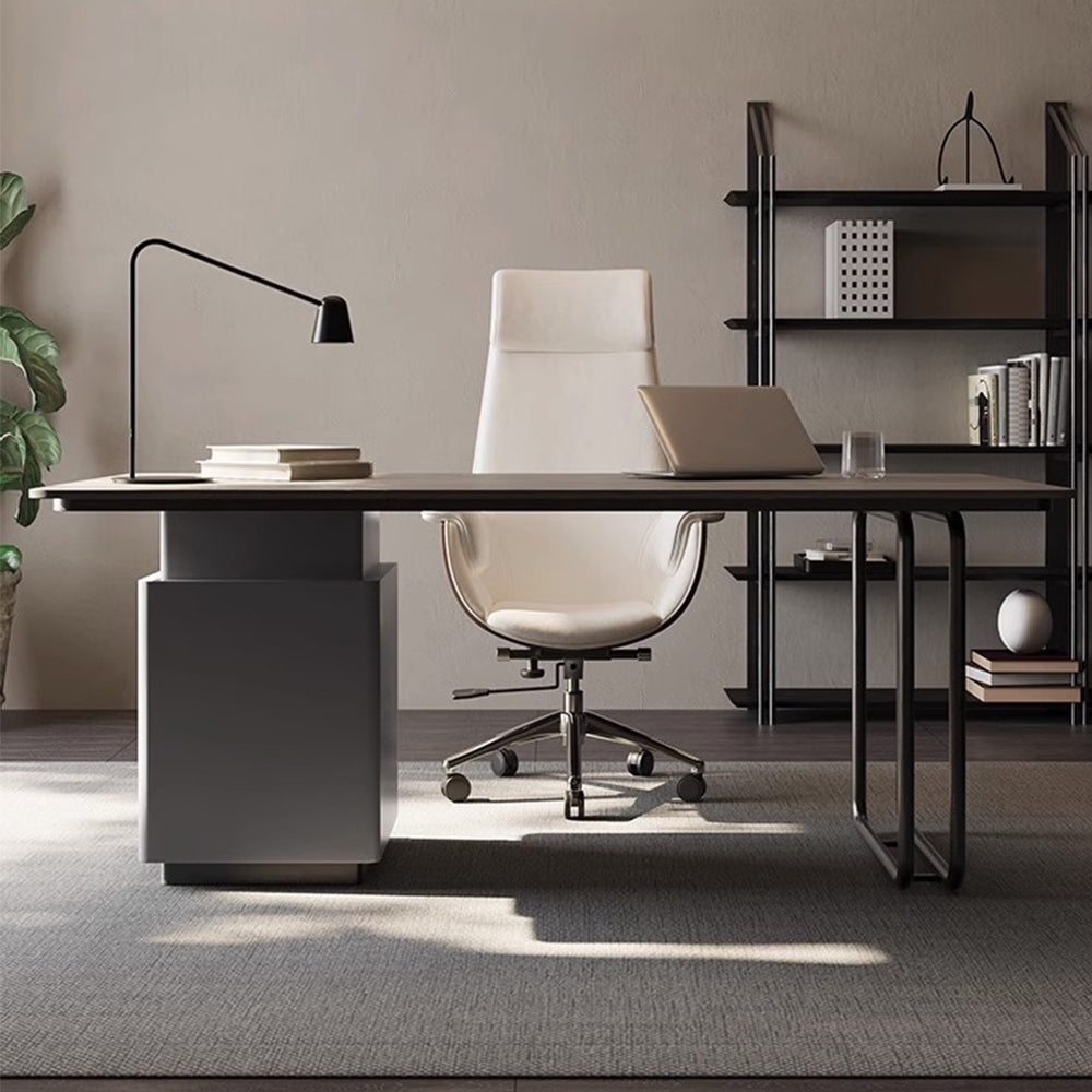 LUXORA WD1026 140/160/180cm Length Office Desk Sintered Stone Tabletop