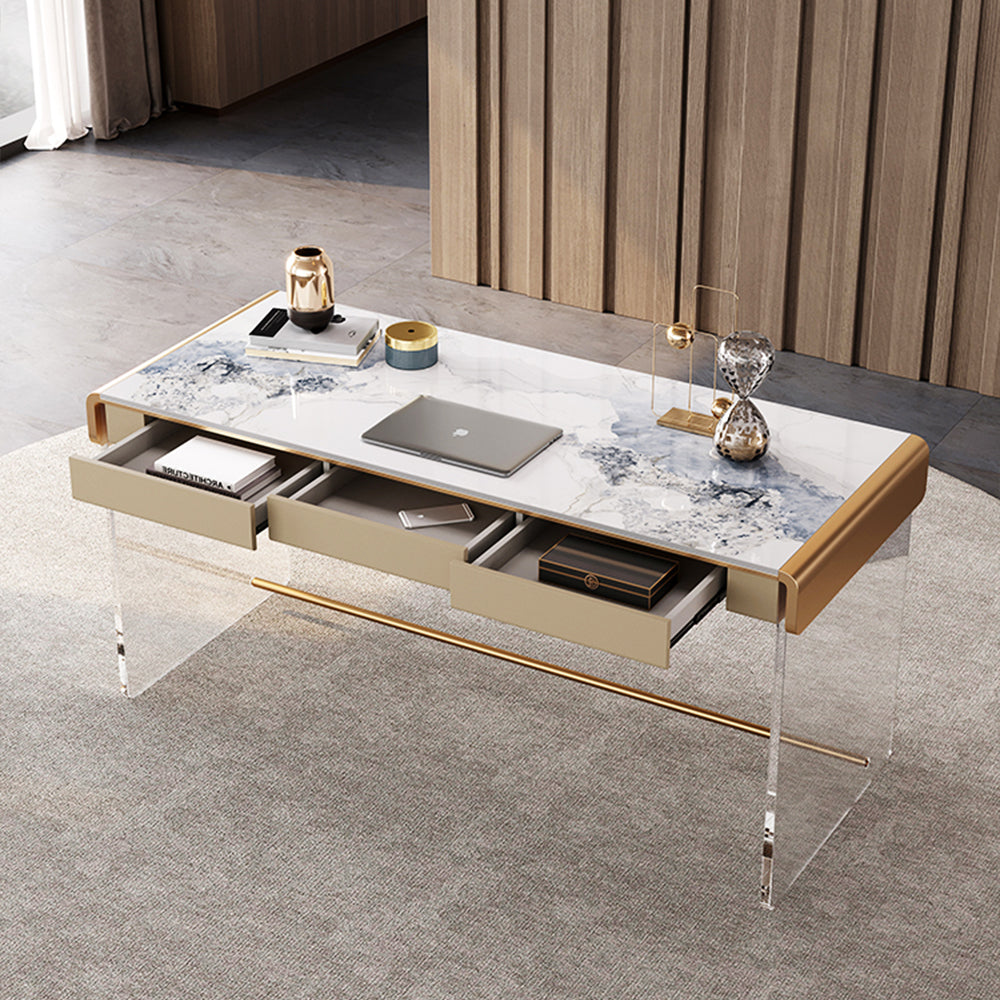 LUXORA WD1027 136/158/178cm Minimalist Style Sintered Stone Desk