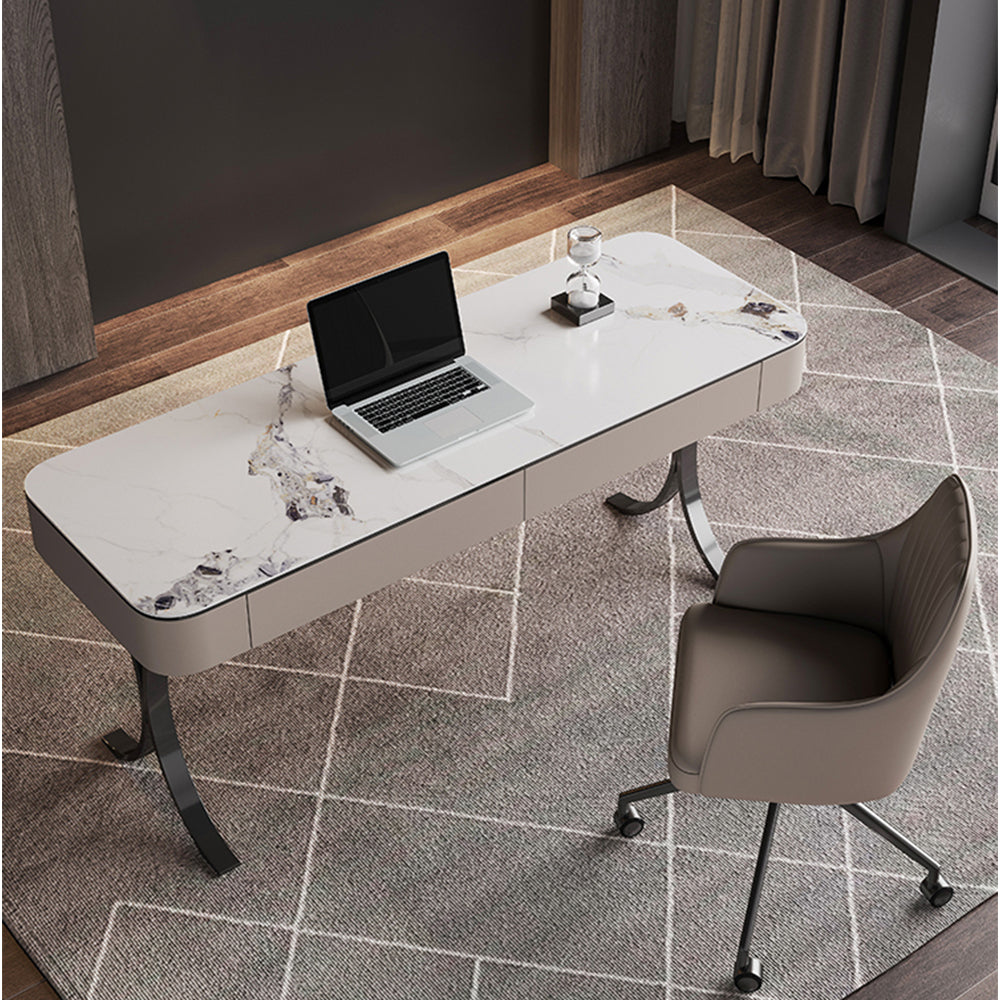 LUXORA WD1028 120/140cm Length Office Desk Sintered Stone Tabletop