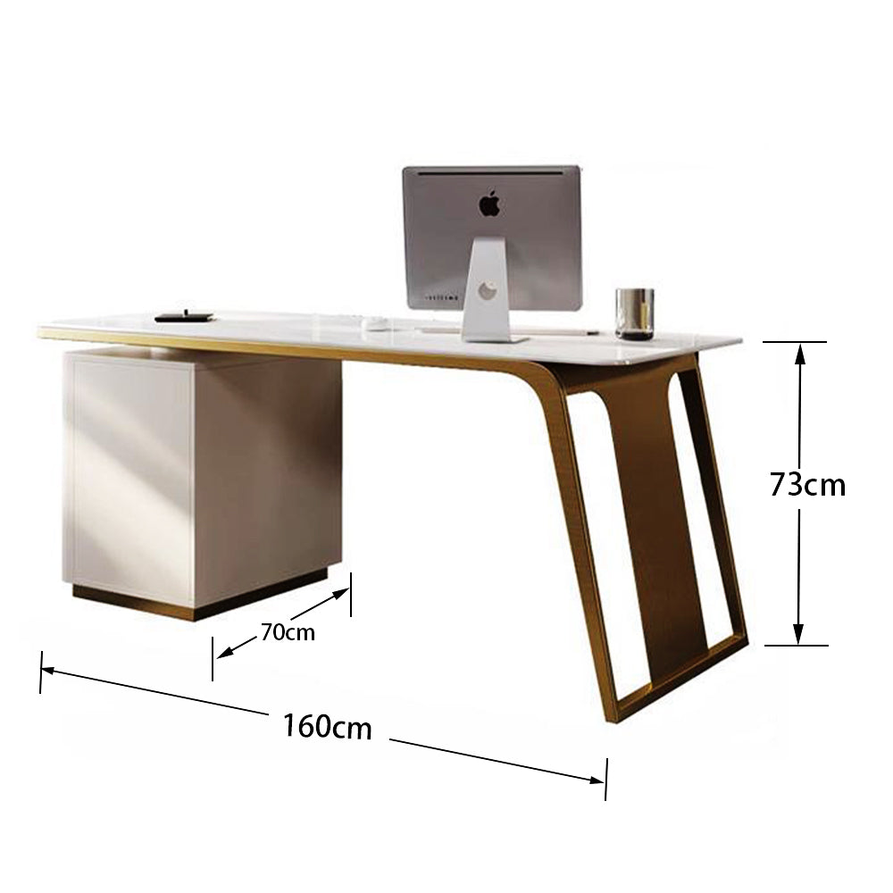 LUXORA WD1031 140/160/180cm Minimalist Style Sintered Stone Desk