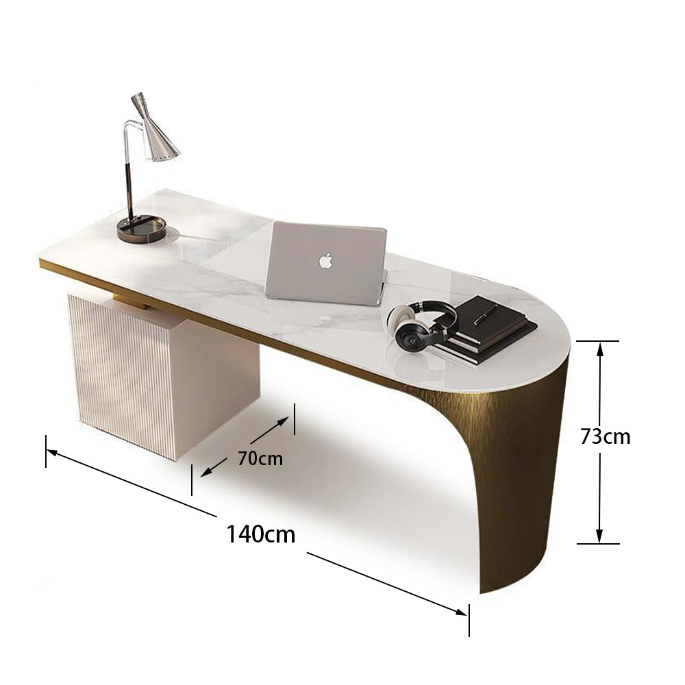 LUXORA WD1035 140/160/180cm Minimalist Style Sintered Stone Desk
