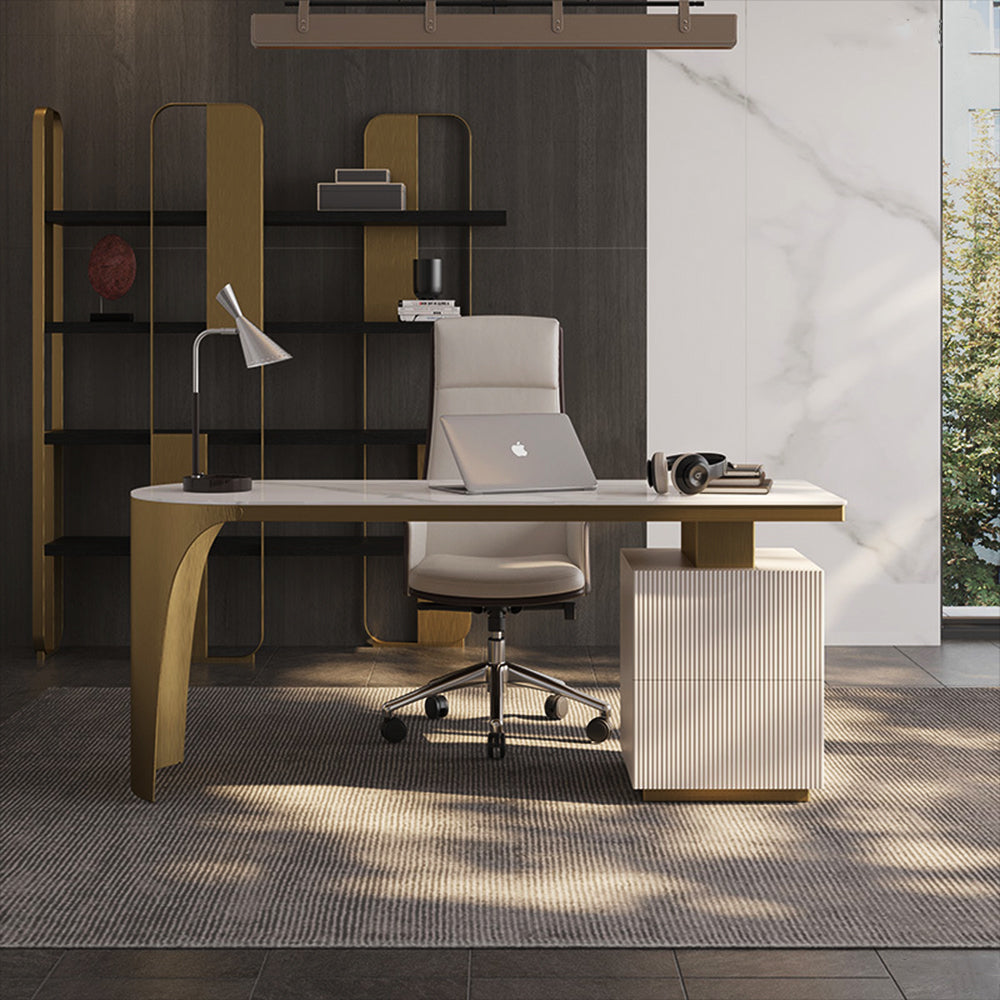 LUXORA WD1035 140/160/180cm Minimalist Style Sintered Stone Desk