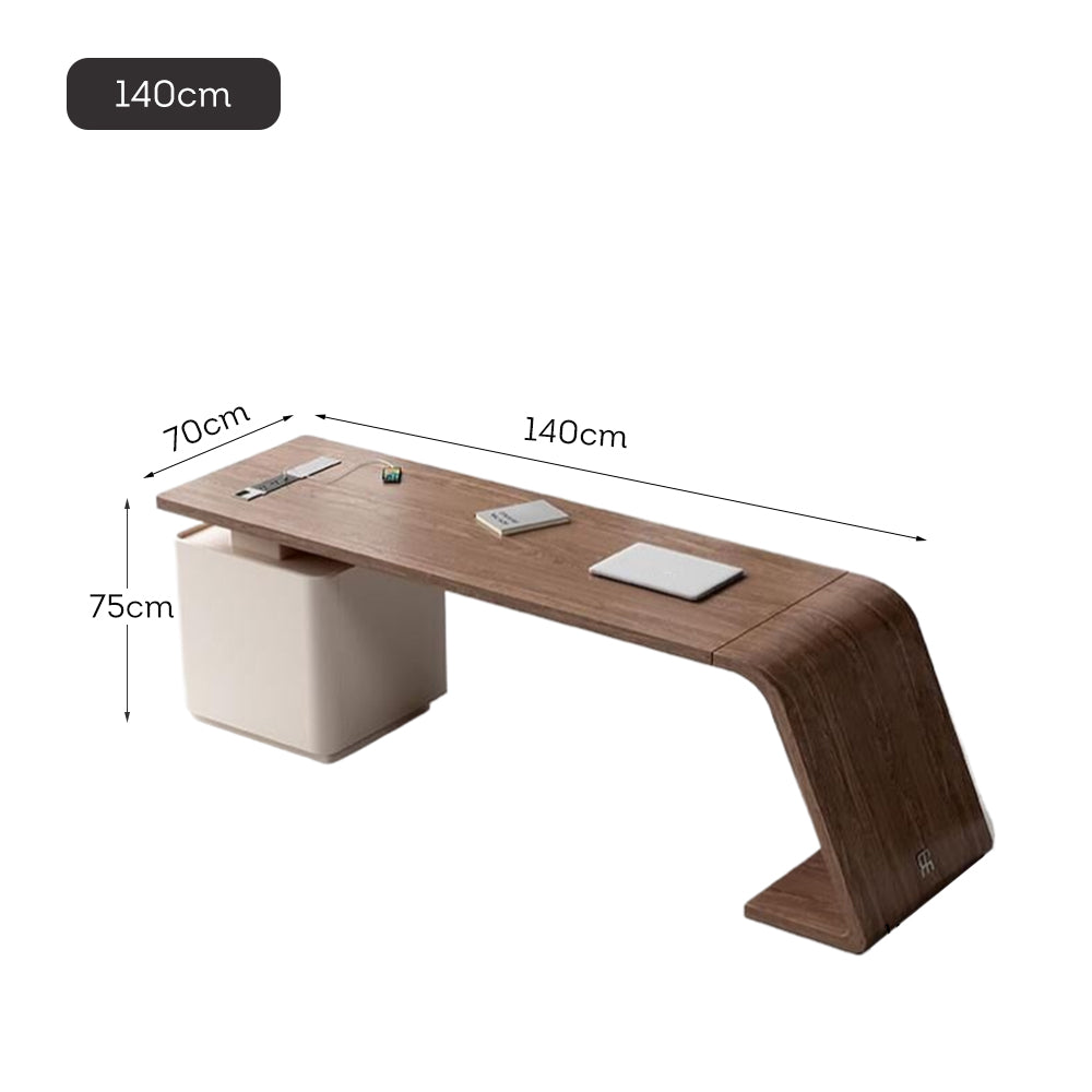 LUXORA WD1039 140/160/180/200cm Length Office Desk With Storage Cabinet