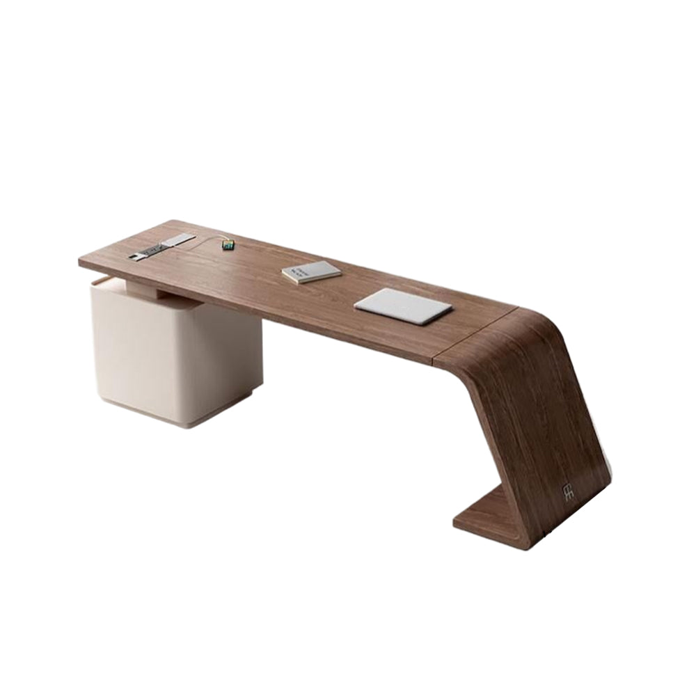 LUXORA WD1039 140/160/180/200cm Length Office Desk With Storage Cabinet