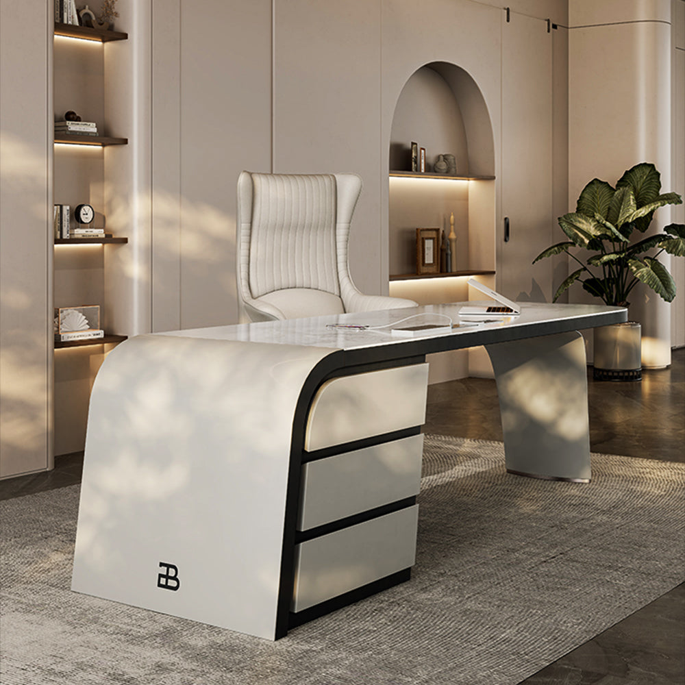 LUXORA WD1041 140/160/180cm Chanel Style Sintered Stone Desk