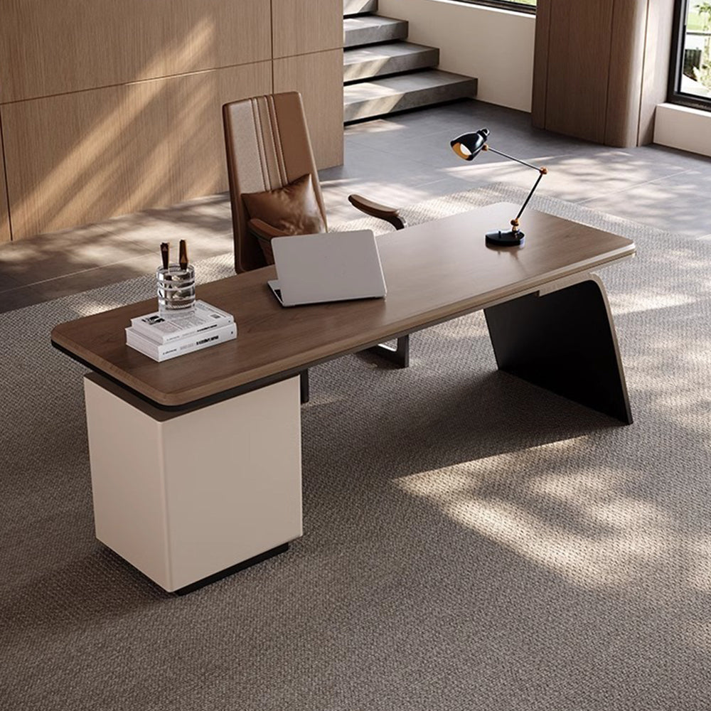 LUXORA WD1043 140/160/180cm Length Office Desk With Storage Cabinet