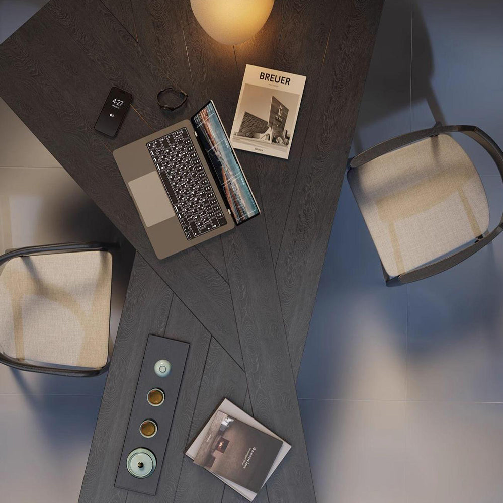 LUXORA WD1044 180cm Length Irregular-shaped Office Desk