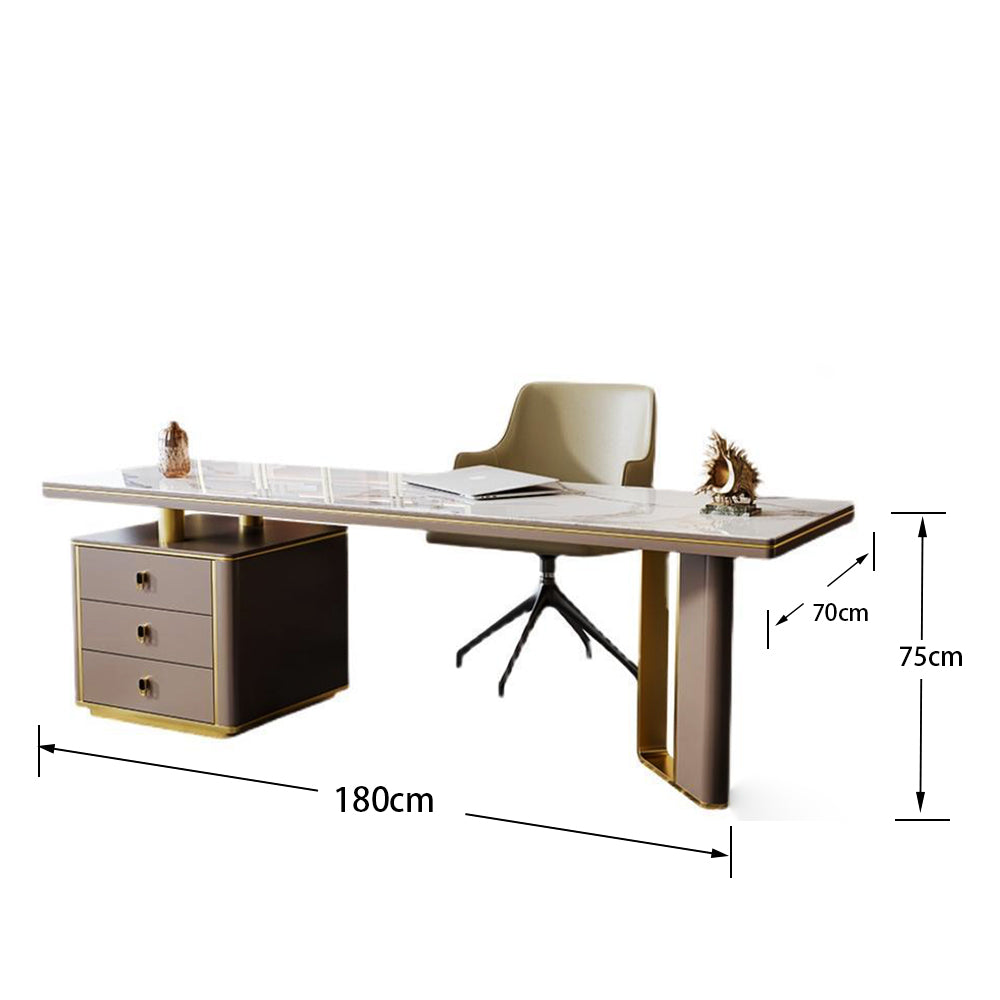 LUXORA WD1045 140/160/180cm Minimalist Style Sintered Stone  Desk