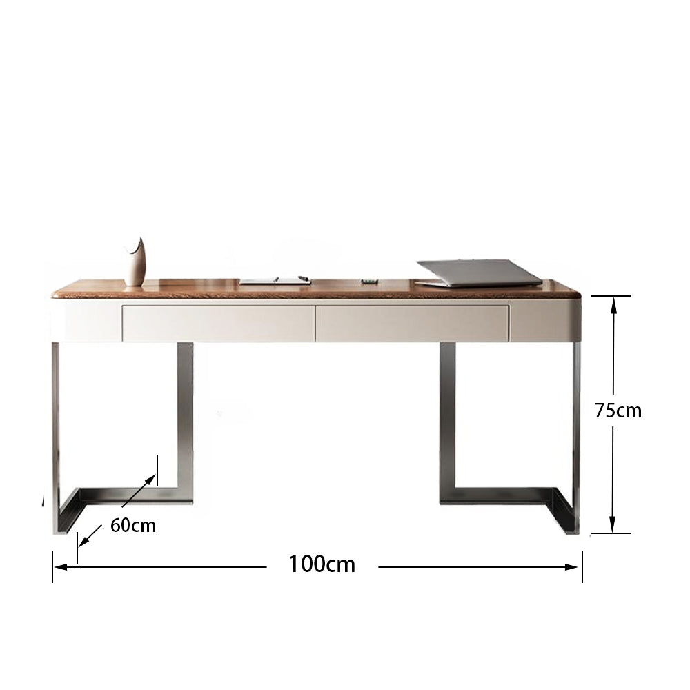 LUXORA WD1053 100/120/140/160CM Minimalist Style Walnut-Colored Desk
