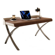 LUXORA WD1059 120/140/160/180cm Light Luxury Style Walnut Color Solid Wood Desk