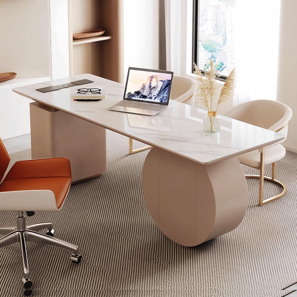 LUXORA WD1062 160/180/200cm Minimalist Style Sintered Stone Desk