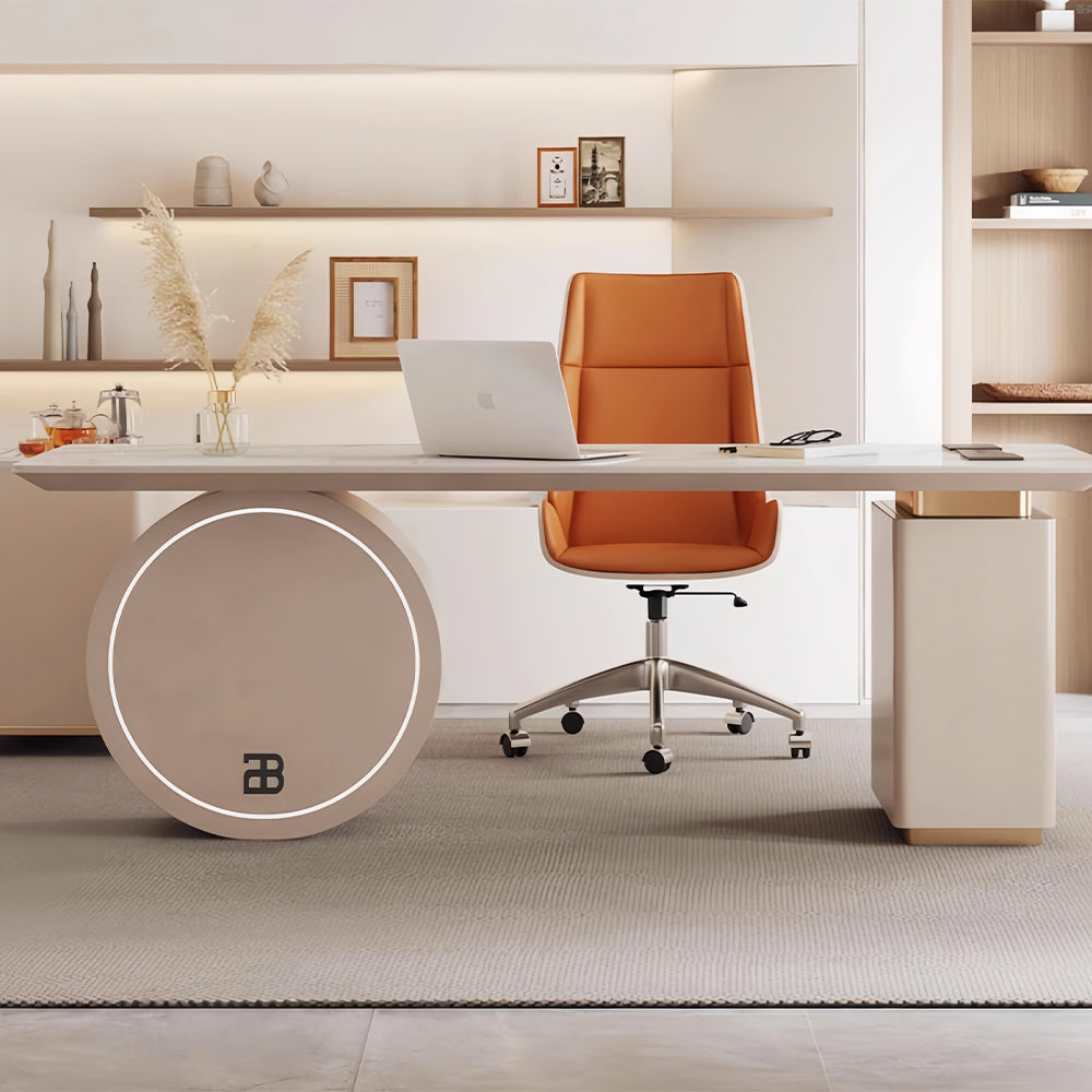 LUXORA WD1062 160/180/200cm Minimalist Style Sintered Stone Desk