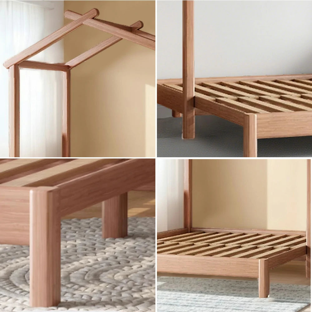 LUXORA 180/200cm Kids Wooden House Slide Out Bed Frame with Pulling Function Convertible Children's Bed, Space-Saving Design