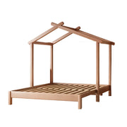 LUXORA 180/200cm Kids Wooden House Slide Out Bed Frame with Pulling Function Convertible Children's Bed, Space-Saving Design