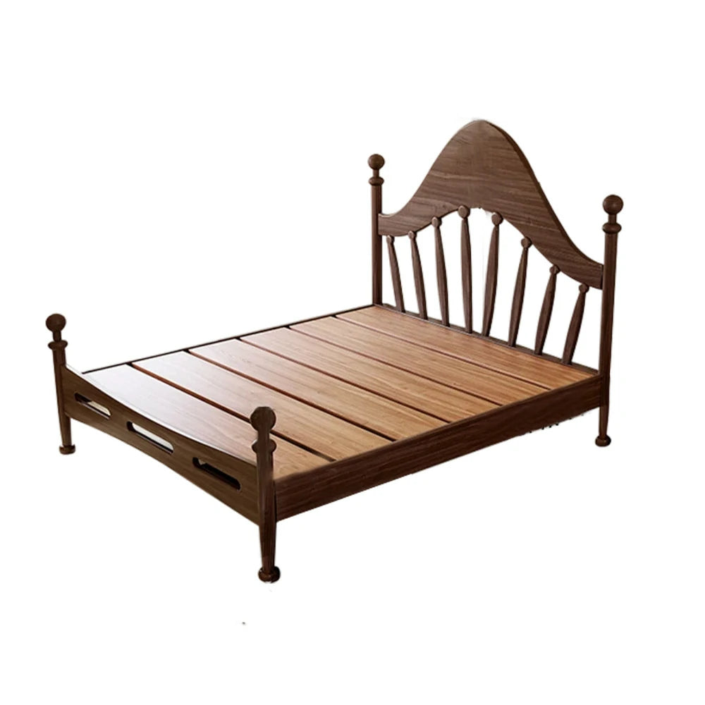 LUXORA 120/135/150/180cm Solid Wood Children's Bed with Harp Headboard