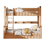 LUXORA 120/135/150/180cm Solid Wood Frame Bunk Bed Climbing Stairs/Slide