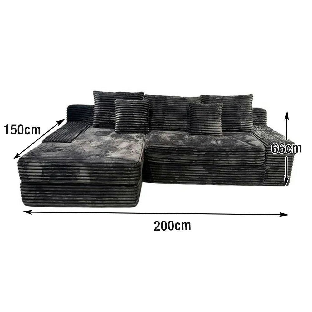 LIVARA B201 200cm Length Compressed Sofa Bed Plush Comfort Frameless Construction Design