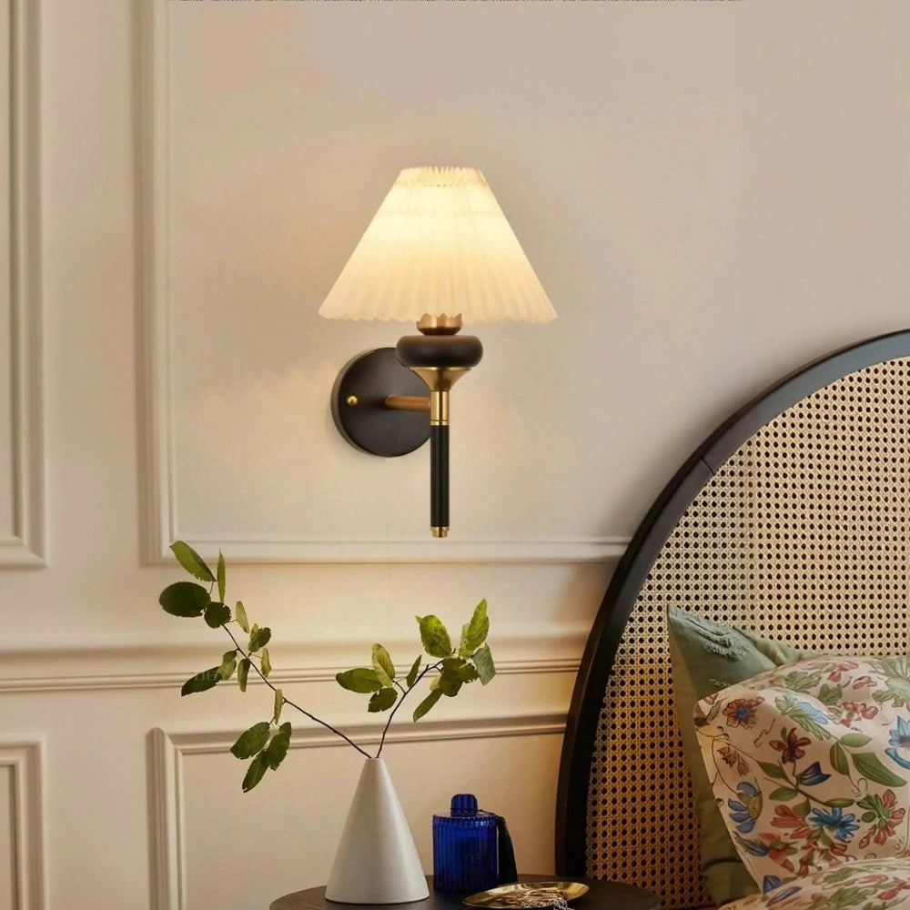 LIVARA 12W Three-Color Dimmable LED Wall Lamp Magic Bean Modern Decorative Fabric Light