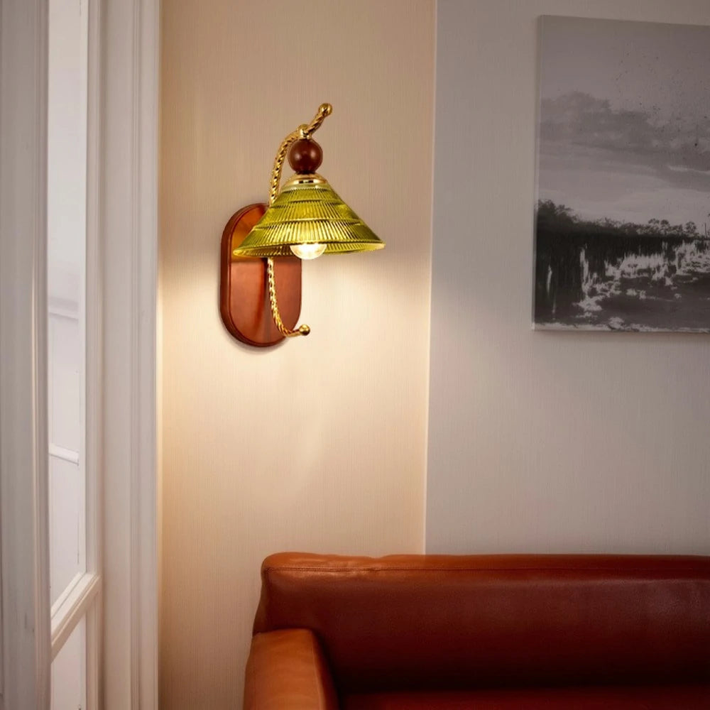 LIVARA 12W Pagoda LED Wall Lamp Three-Color Dimmable Eye-Protection Light Modern Decorative Design - Green