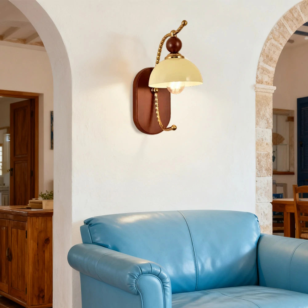 LIVARA 12W Iron Half-Moon LED Wall Lamp Three-Color Dimmable Eye-Protection Light Modern Decorative Design