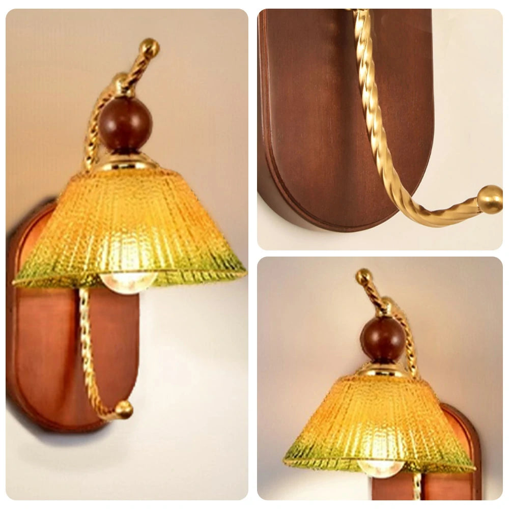 LIVARA 12W Amber Gradient Green LED Wall Lamp Three-Color Dimmable Eye-Protection Light Modern Decorative Design