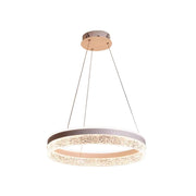 LIVARA Pendant Light 50/60cm Diamond Acrylic LED Ceiling Lamp Three-Color Dimmable Modern Design – 57W/68W Energy Efficient & Durable - White