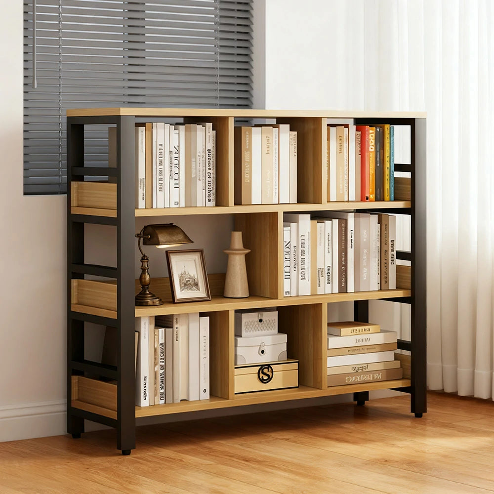 LIVARA 4-Tier Bookshelf 80/110/140cm Space-Saving Storage Rack, Thickened Eco Panels, Reinforced Steel Frame - Black