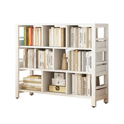 LIVARA 4-Tier Bookshelf 80/110/140cm Space-Saving Storage Rack, Thickened Eco Panels, Reinforced Steel Frame - White