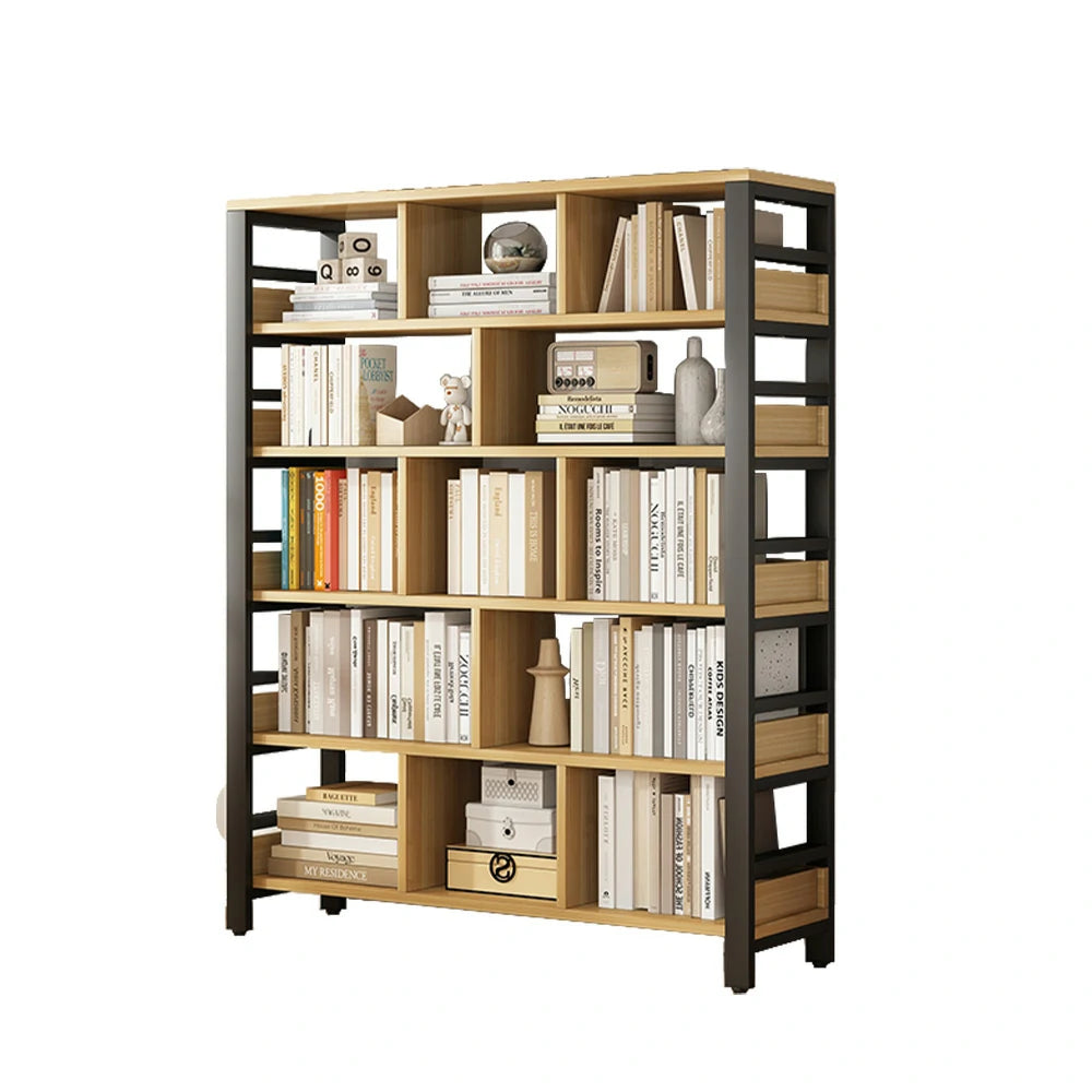 LIVARA 6-Tier Bookshelf 80/110/140cm Space-Saving Storage Rack, Thickened Eco Panels, Reinforced Steel Frame - Black