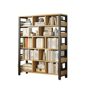 LIVARA 6-Tier Bookshelf 80/110/140cm Space-Saving Storage Rack, Thickened Eco Panels, Reinforced Steel Frame - Black