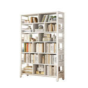 LIVARA 7-Tier Bookshelf 80/110/140cm Space-Saving Storage Rack, Thickened Eco Panels, Reinforced Steel Frame - White