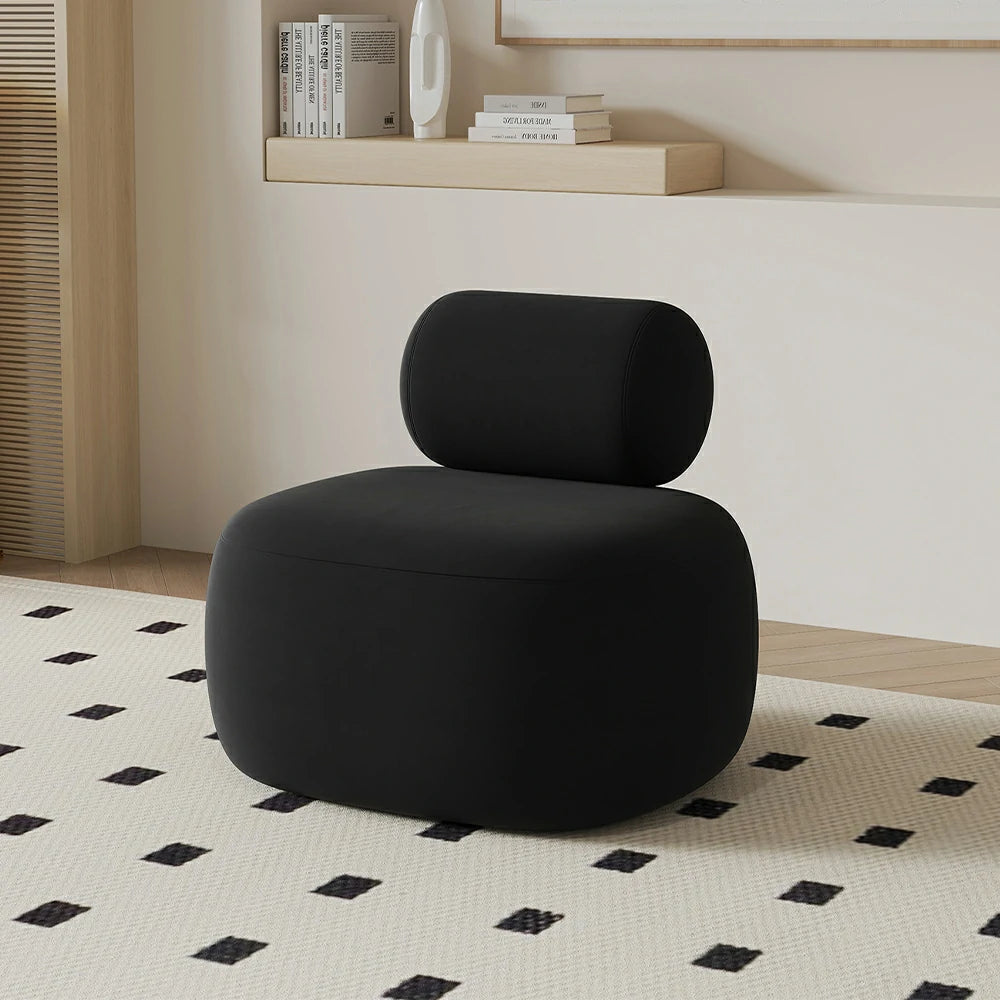 LIVARA 90/120/180cm Sofa Velvet Upholstered, Ergonomic Curved Design, High-Density Sponge, Soft Touch, Durable Comfort - Black