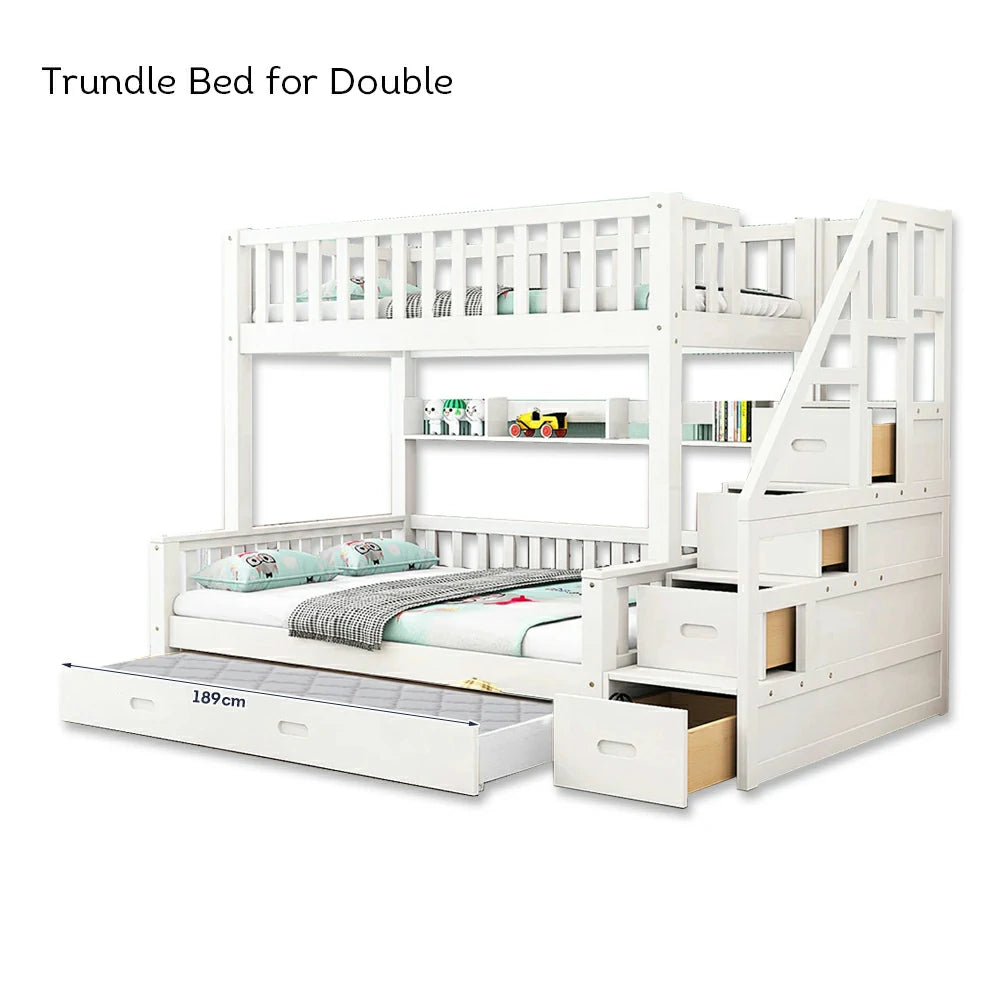 Trundle Only! LIVARA Space-Saving Trundle Bed Frame for SF01 Bunk Bed